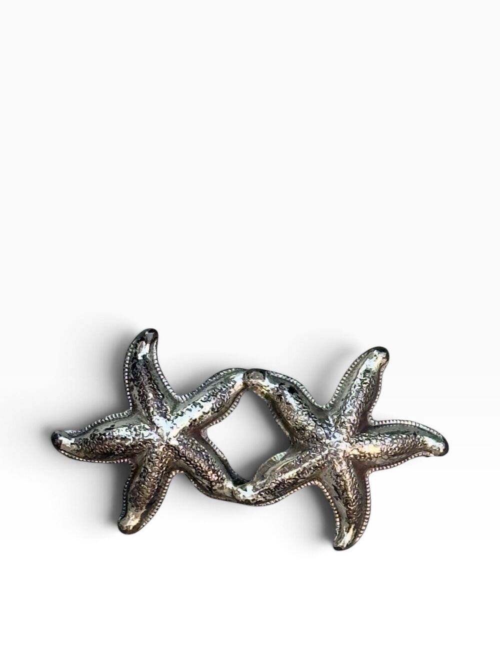 Vintage Beau Sterling Double Starfish Brooch Stamped (117)